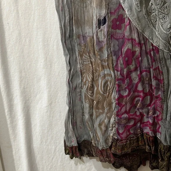 Young Threads Bohemian Wide Leg Pants with Patchwork Design - Picture 5 of 11